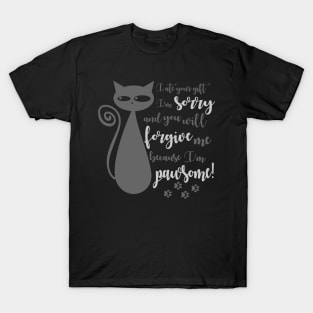 I Ate Your Gift Im Sorry Valentines Day Cat Pun T-Shirt